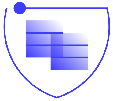 Icon of two server stacks protected by a shield.