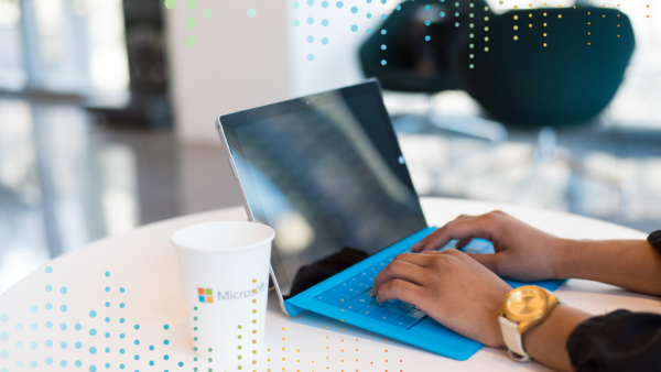 an individual using a Microsoft application