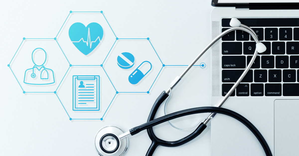 stethoscope and healthcare icons